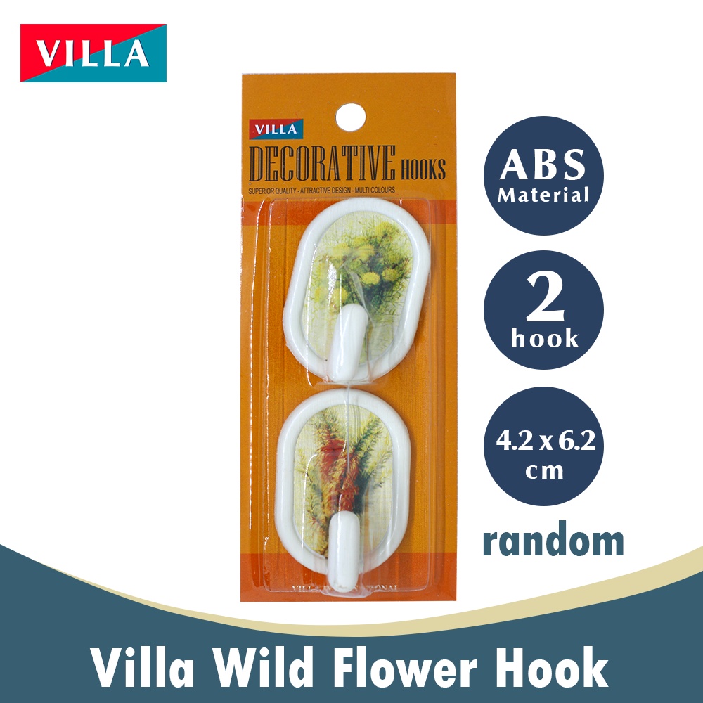 KtmStore Villa Wild Flower Hook 1006 Bunga Gantungan baju Kail Tempel 2201-1006