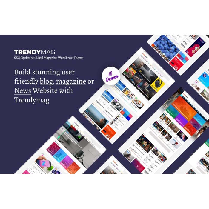 Template TrendyMag News Magazine & Blog Theme WP
