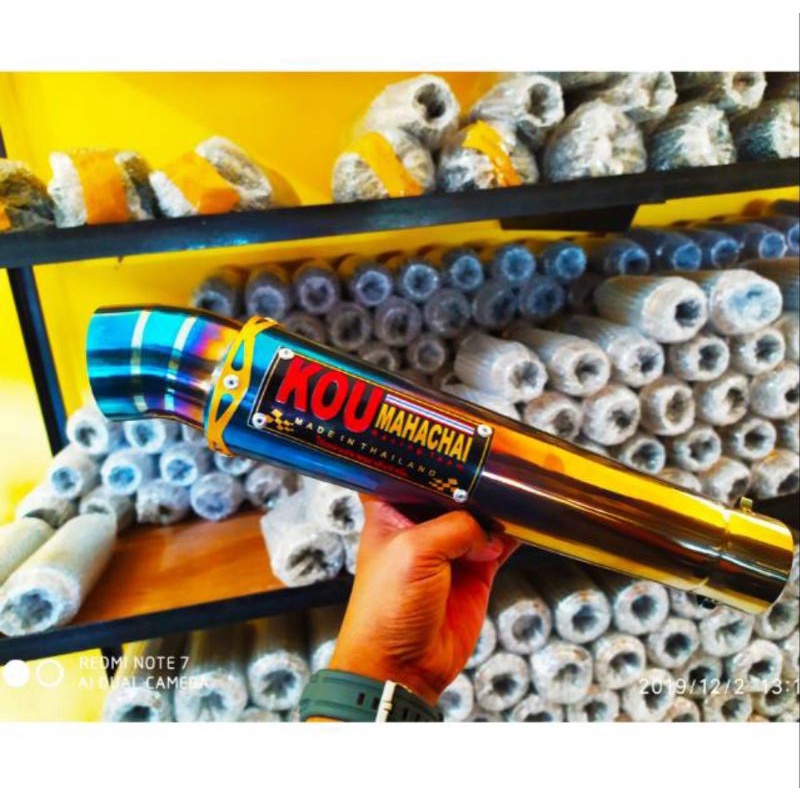 Knalpot KOU MAHACHAI , BUAT Vixion, Satria FU,CB150R,Sonic,R15,,CBR,GSX, Jupiter, tiger,Mp,scorpio,dlll-Silincer Kou