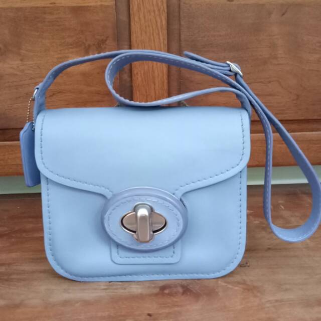 Tas branded second Coach drifter shoulder calf leather murah original