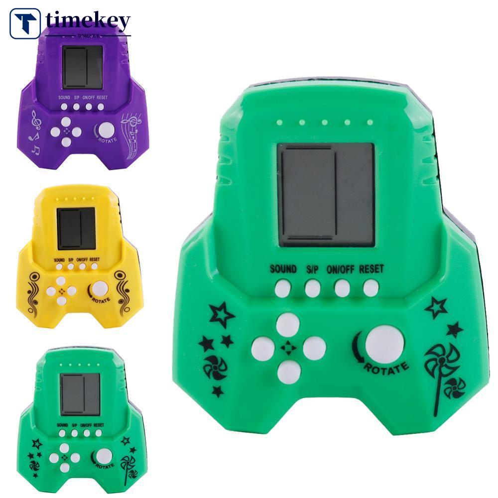 Timekey N2V7 Mainan Game Tetris Klasik Elektronik Vintage Model Genggam Dengan Layar LCD