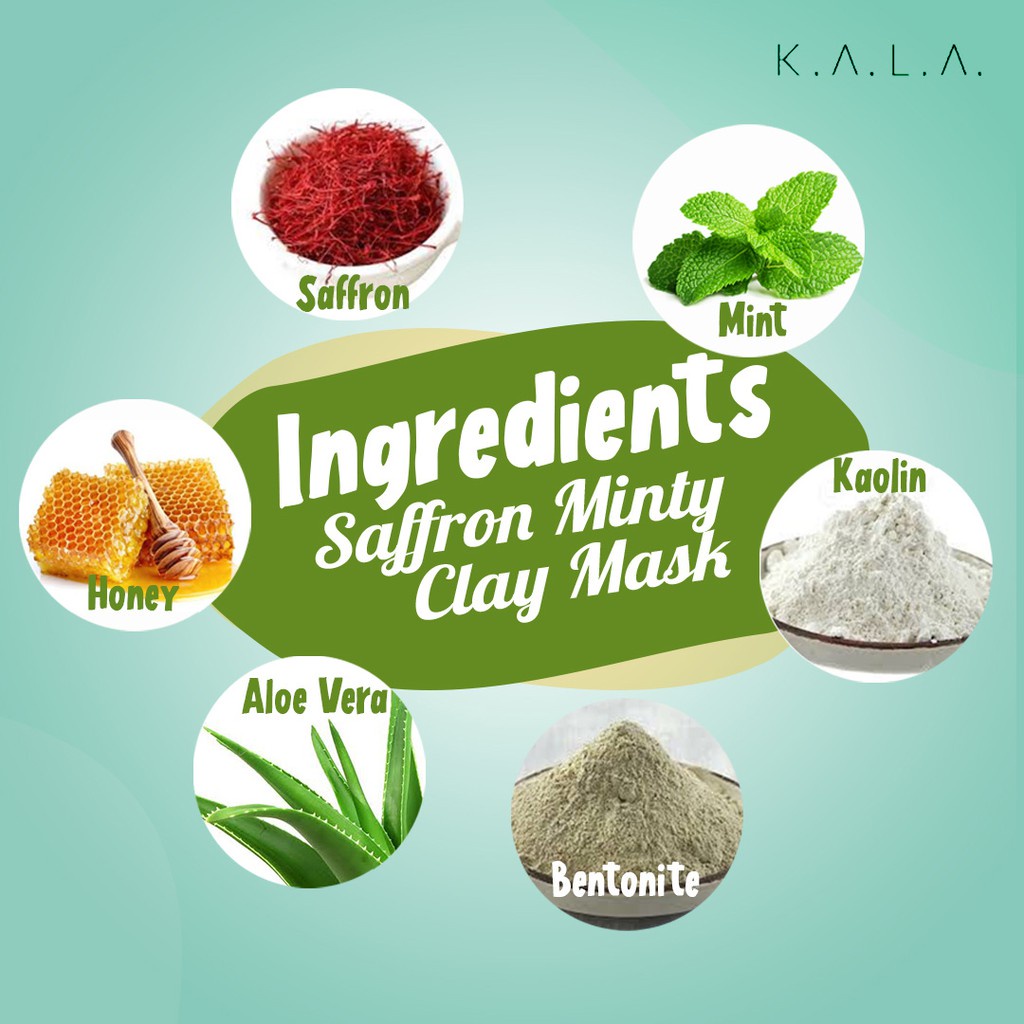 (PROMO) KALA Saffron Minty Clay Mask Exclusive Series / KALA Minty Clay Mask / Clay Mask KALA
