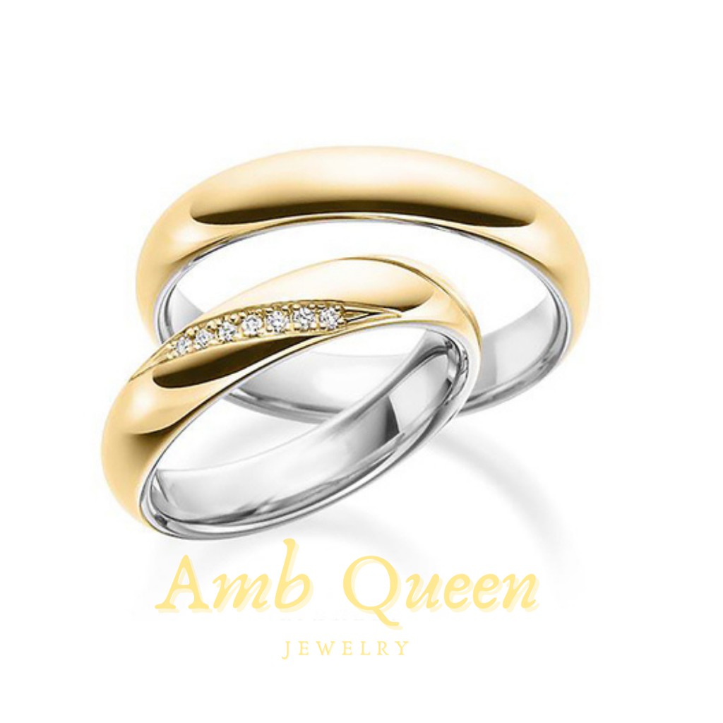 Cincin Emas Kadar 30% Dan Palladium Kadar 10% Pria dan wanita
