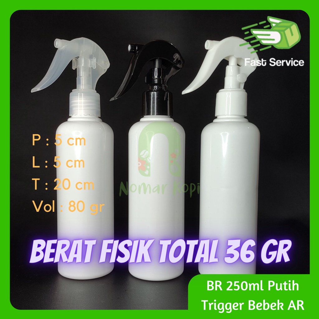 Botol 250ml BR PUTIH Mini Trigger Burung