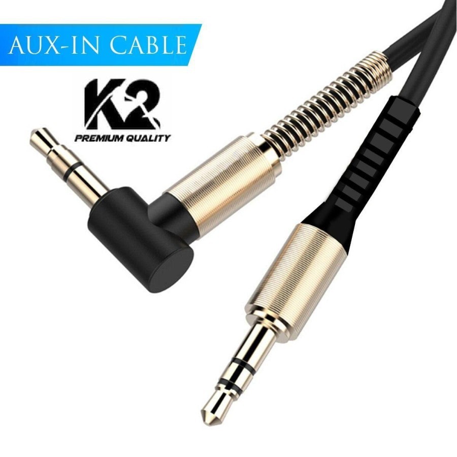 Kabel Aux BENTUK L dari Hp ke Speaker / Mobil / Headphone PREMIUM QUALITY