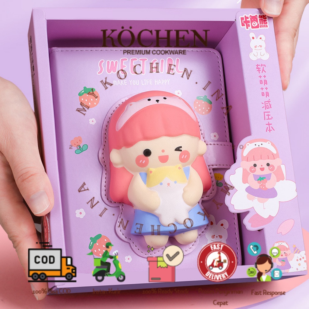 MYKOCHEN.INA Buku Diary Aesthetic Tebal Mini Korea Anak Perempuan Lucu Murah