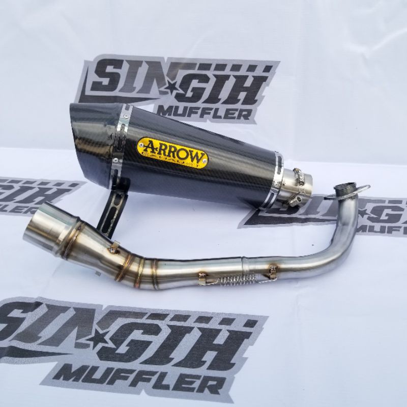 Knalpot Racing Arrow Carbon matic NMAX AEROX155 ADV150 PCX150 VARIO SCOOPY BEAT MIO GENIO LEXI125-2