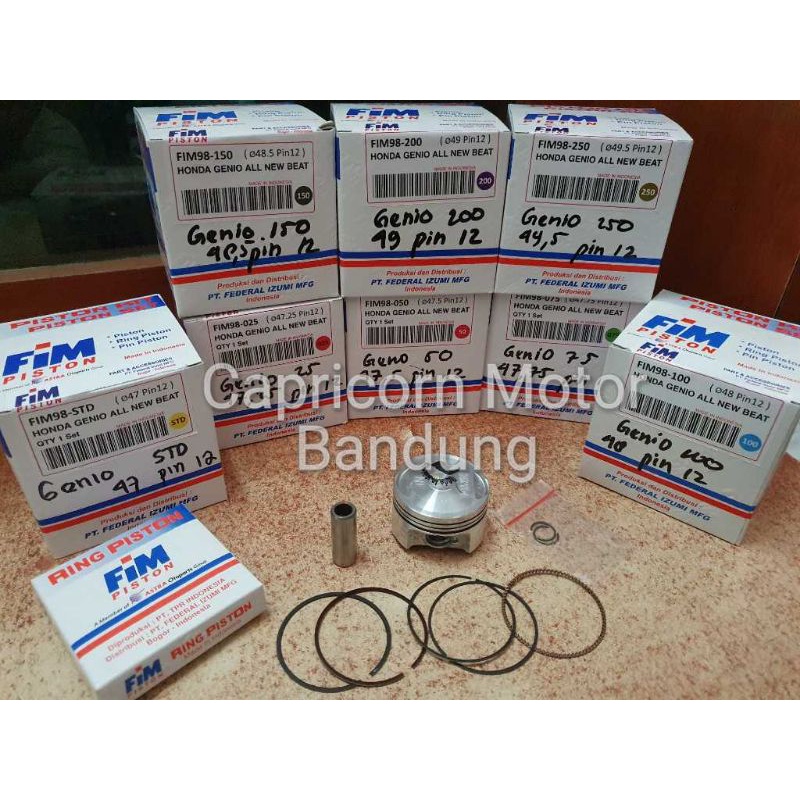 Piston Kit GENIO ALL NEW BEAT 2020 FIM IZUMI