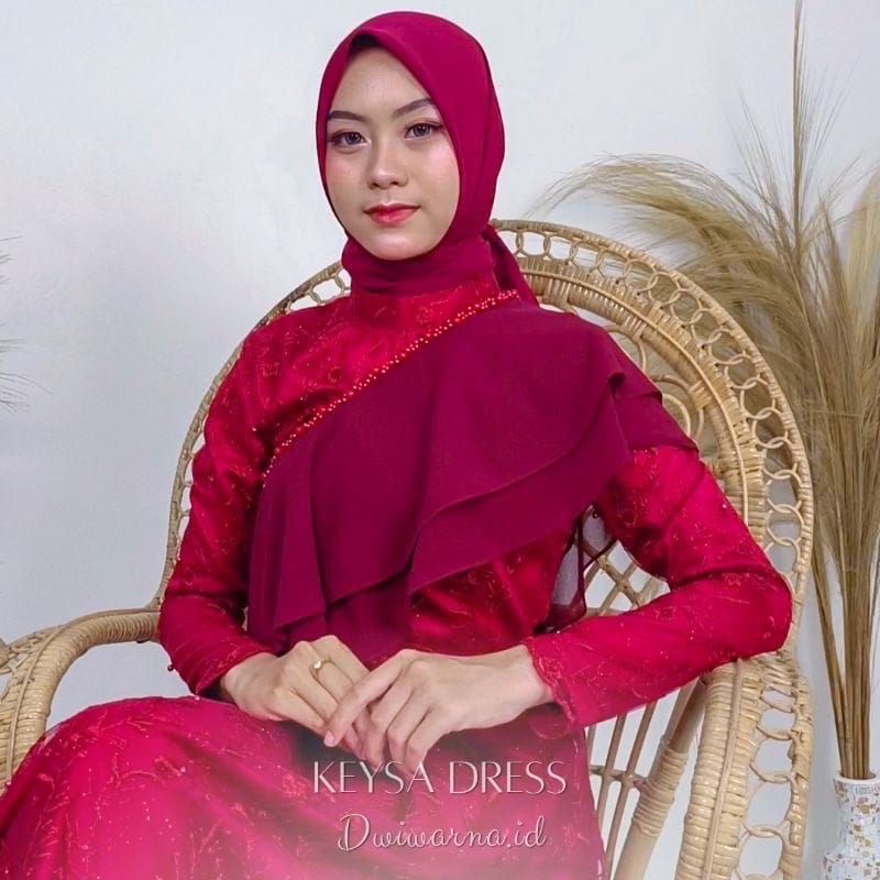 Nagina Maxy 10 Look Nagita Maxy Keisya Dress Brukat Kondangan Gamis Pesta Wanita Muslimah Dress Bridesmaid Sage