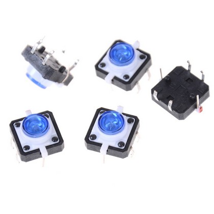 Push Button LED 4p 12x12x7.3mm switch light Momentary Tactile Tact SMT