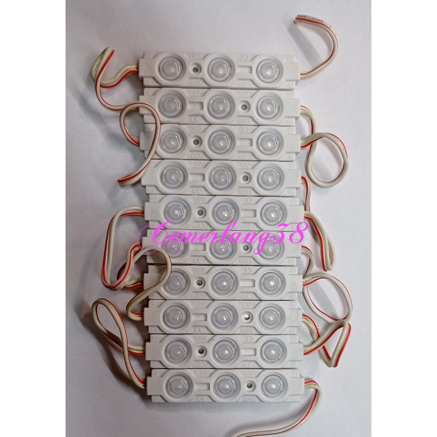 Lampu LED modul 3 Mata/Lampu LED module 3 mata /12V Merah