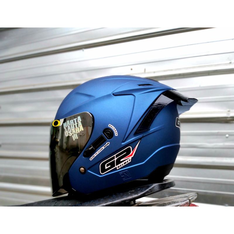 HELM semi DINAMIC G2 OPTIMAX PAKET GANTENG SPOILER-Blue dop