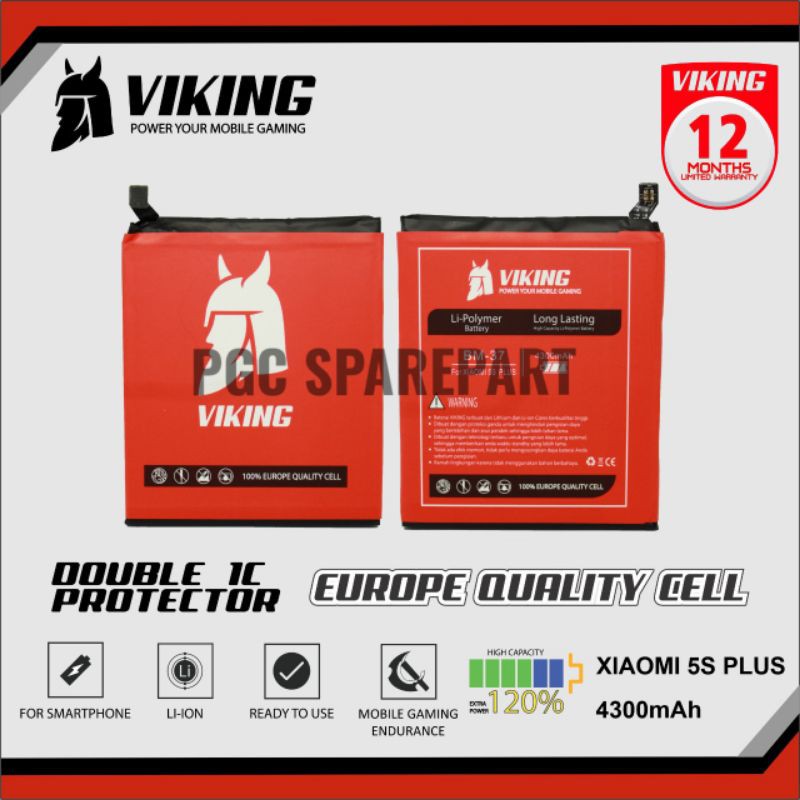 Original Baterai Viking BM37 - Xiaomi Mi 5S Plus - Mi5s Plus - BM-37 - Batre Batere Baterei  Battery