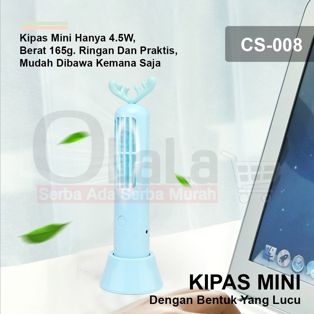 Kipas Tower Fan Mini Karakter USB Pendingin Ruangan CS-008