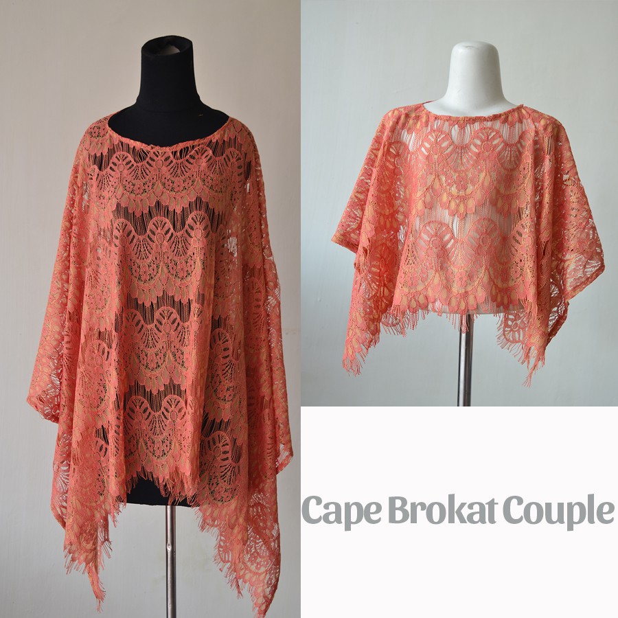 Cape Brokat Renda  Twotone ukuran Jumbo Bahan Premium