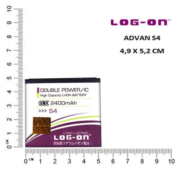 BATERAI LOG ON ADVAN S4 DOUBLE POWER DOUBLE IC