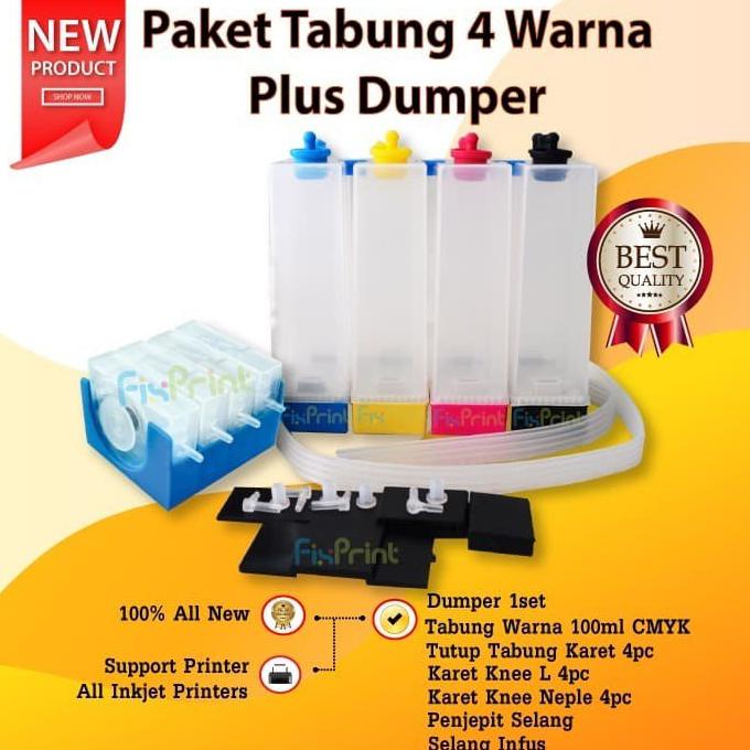 TABUNG INFUS PLUS DUMPER HP DESKJET 1000 2000 K109 PRINTER D2466 D2566 SAE 