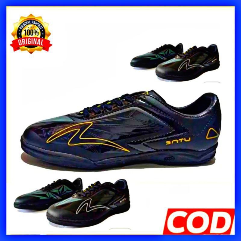 Sepatu Futsal Specs Accelerator Satu Pro in Hitam Gold Sepatu sport olahraga futsal murah original