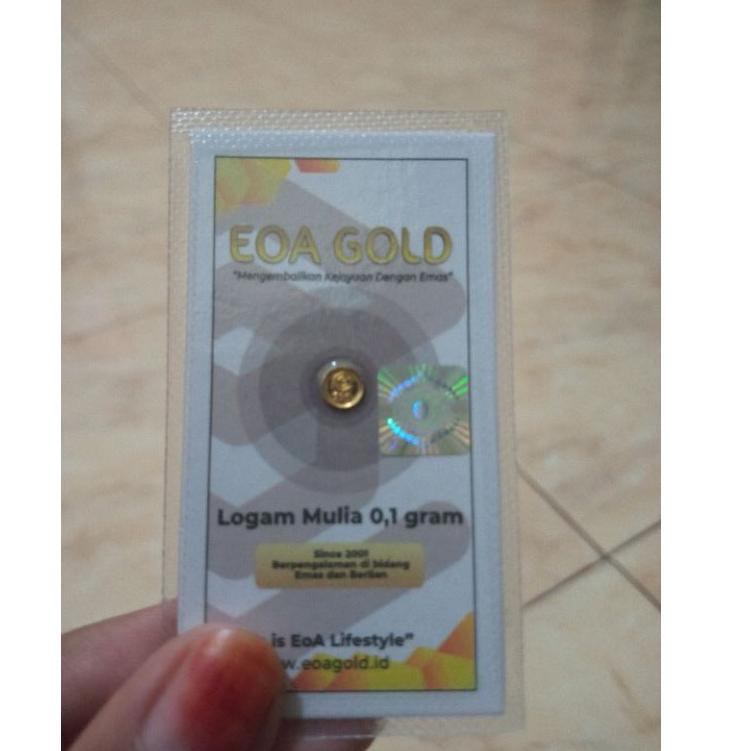 ぉ LOGAM MULIA EMAS EOA GOLD 0,1GRAM / LOGAM MULIA / ANTAM 𝕰