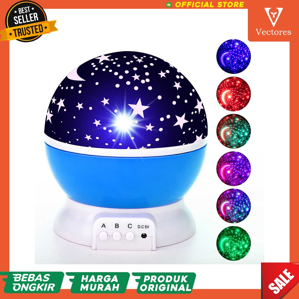 [ORIGINAL] Star Lampu Tidur Hias RGB LED Proyektor Projektor Bintang Light Sphere Anak Kids Murah Terbaru Terang