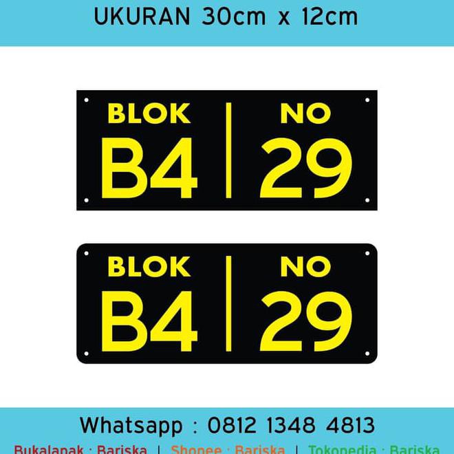 

Nomor Rumah Acrylic / Akrilik - 2 Baris 30Cm X 12Cm Kode 141
