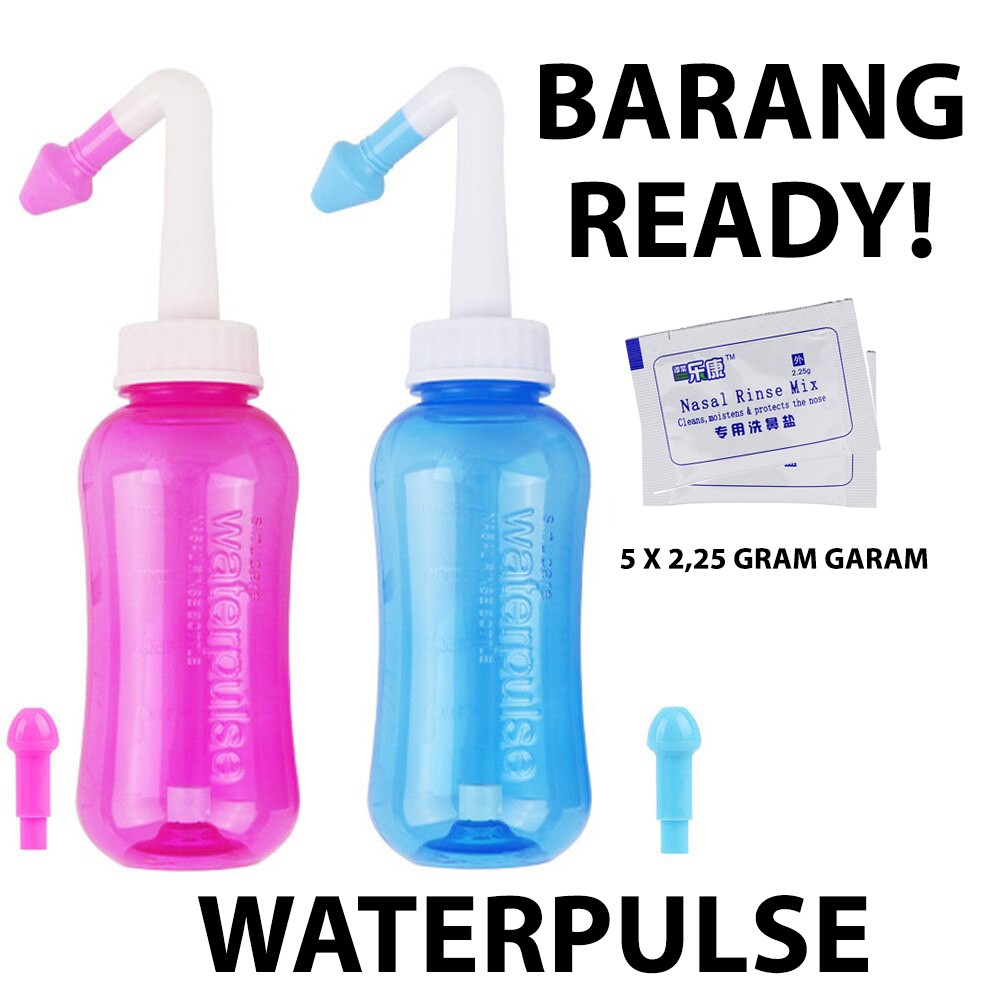 Botol Pencuci Hidung Saline Nasal Waterpulse 300 Ml 500 Ml dan Garam 2,7gr2