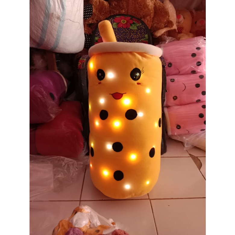 BISA COD | Boneka boba super jumbo viral tiktok menyala / boneka boba led / boba brown sugar besar