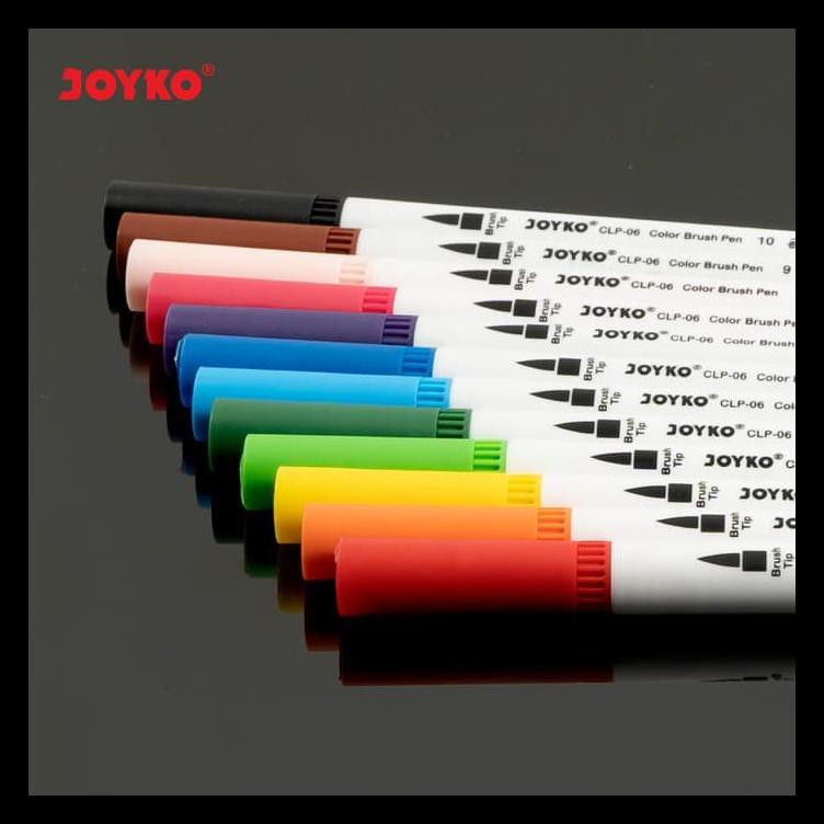 

Color Brush Pen / Pena Kuas Warna Joyko Clp-06 / 12 Warna / Color Terlaris