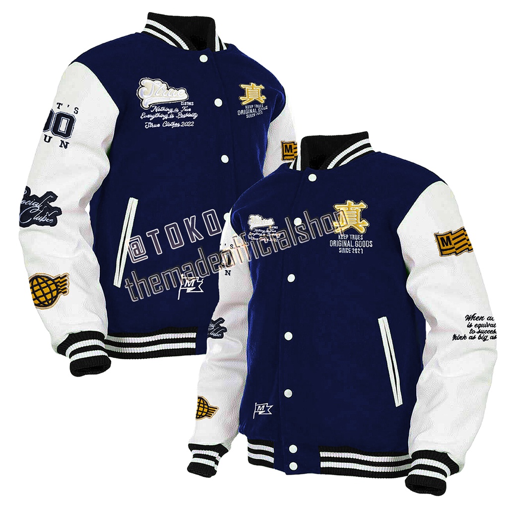 Jaket Varsity Baseball Full Bordir - Jaket Bomber Varsity Vintage - Jaket Baseball Pria New Arival - Jaket Varsity Pria jepang - Jaket Varsity Wanita Korea - Jaket Baseball Bomber varsity Motif Bordir Jahitan