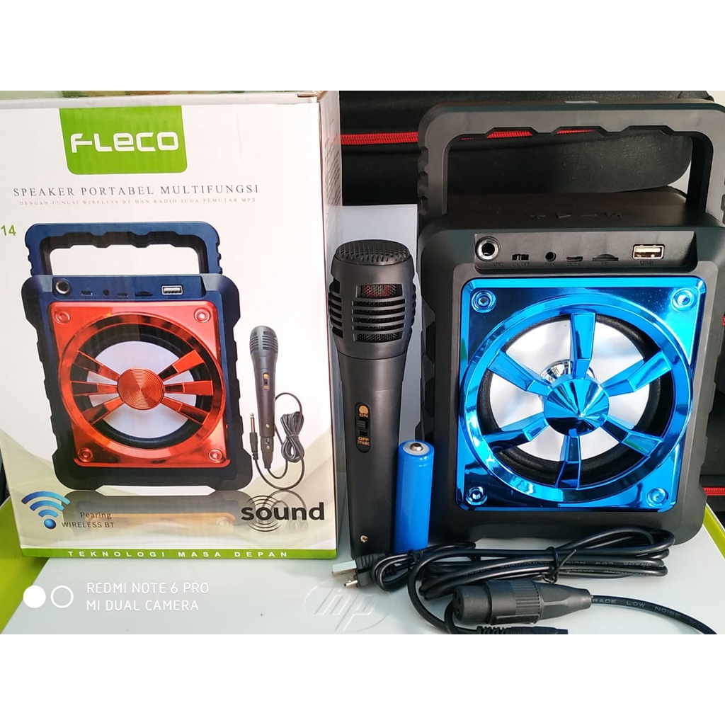 SPEAKER BLUETOOTH KARAOKE BT F-1914 FREE MICROPHONE PLAY USB/BT/AUX/TF CARD/ SPEAKER KARAOKE