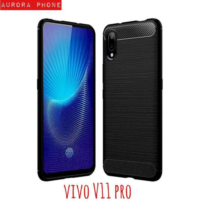 VIVO V11 PRO SOFT CASE CARBON RUGGED SLIM NEO HYBRID CASING - ABU-ABU