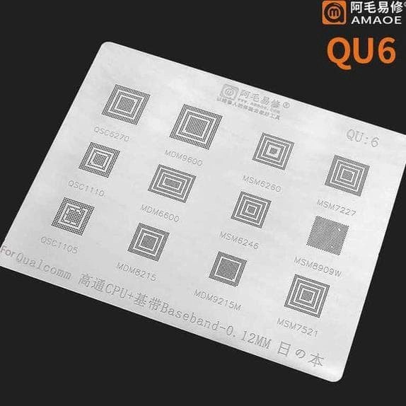 PLAT BGA IC CPU QUALCOM QU6 - CETAKAN IC CPU QUALCOM QU6 AMAOE