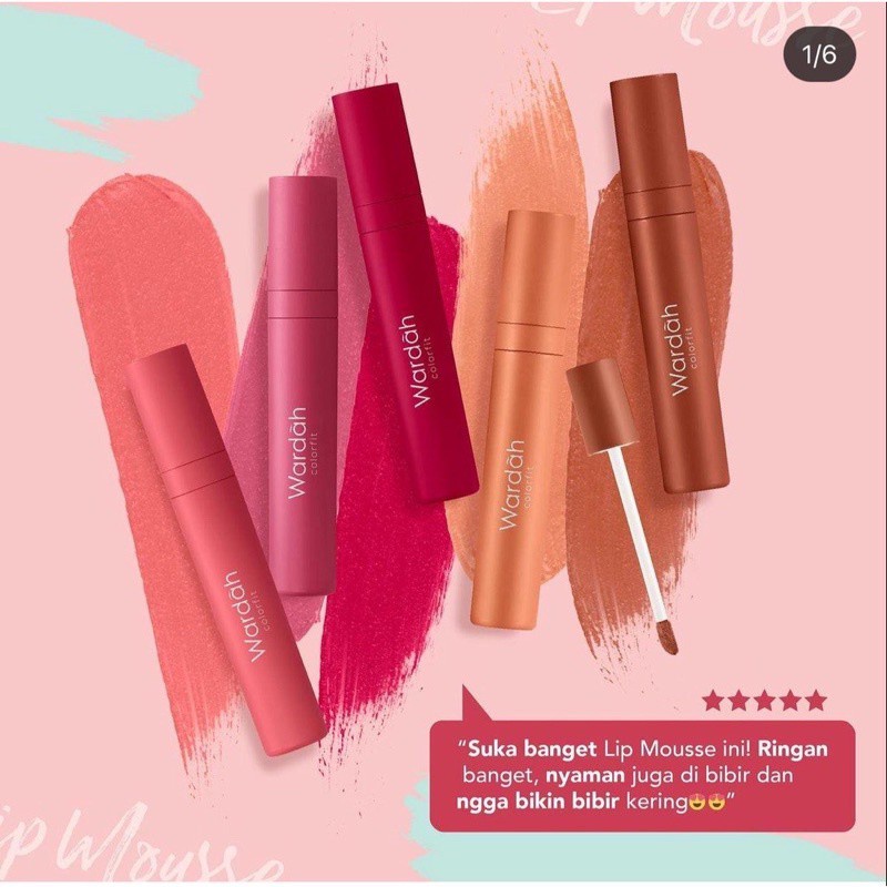 Lipstik Wardah Velvet Matte Lip Mousse / Lipmatte Wardah Nyaman dan Lembap dibibir