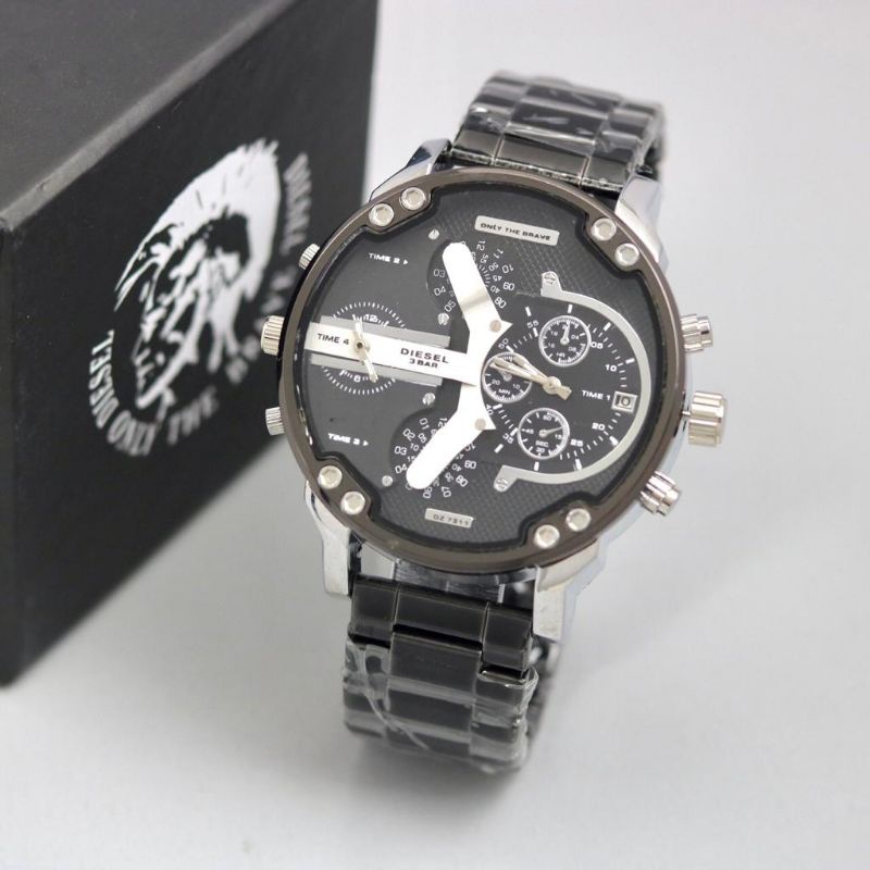 Jam Tangan Dualtime Jam Tangan Chronograph Pria Stainliss Steel