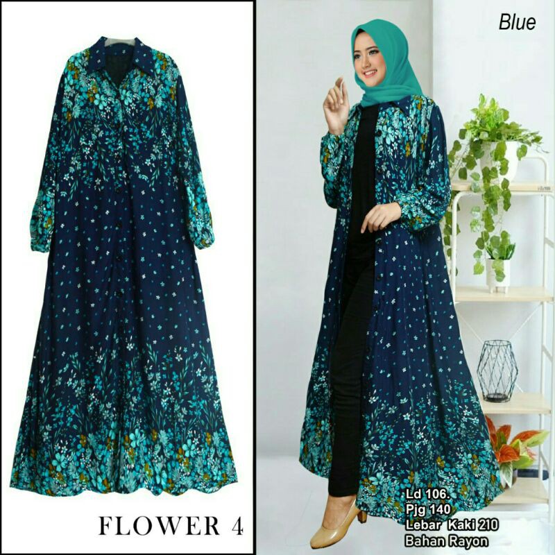 (Janni Fashion) Flower 4 Long Outer Motif Bunga