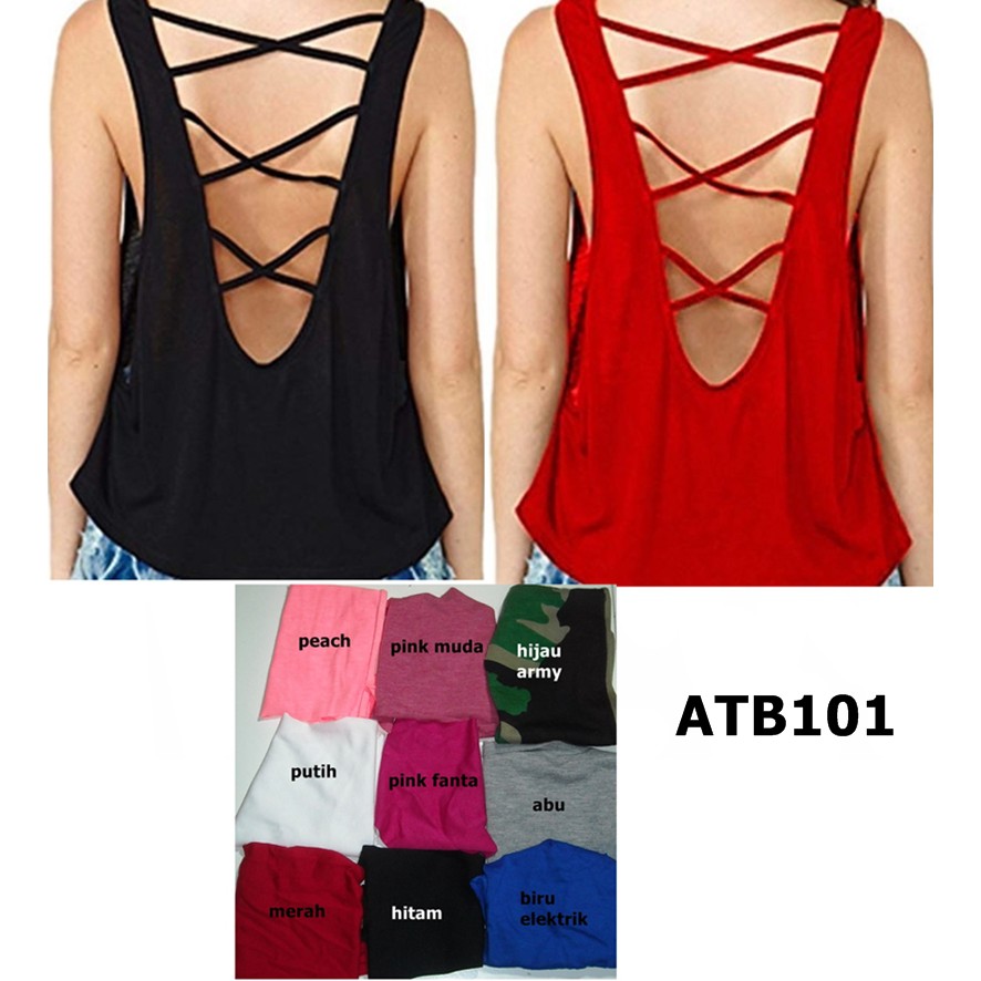Baju senam tanktopYoga Zumba Dance Gym Sport kode AtB 101