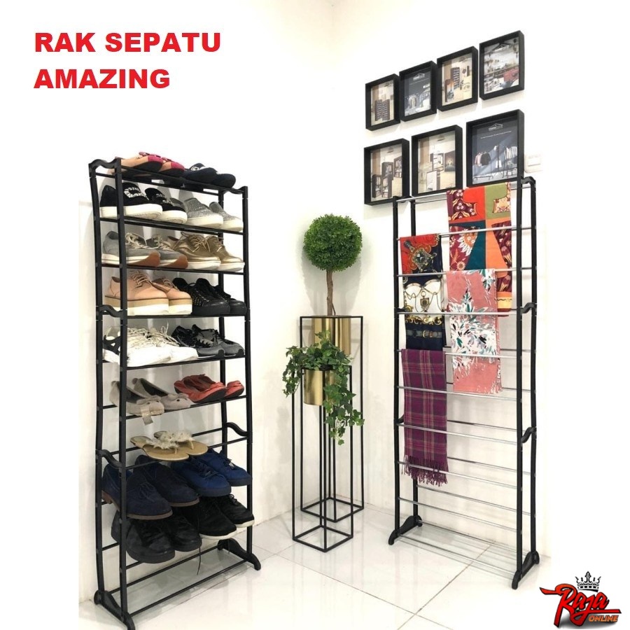 RA10- Rak AMAZING PORTABLE SHOE RACK Rak Sepatu Lipat 10 Tingkat Susun