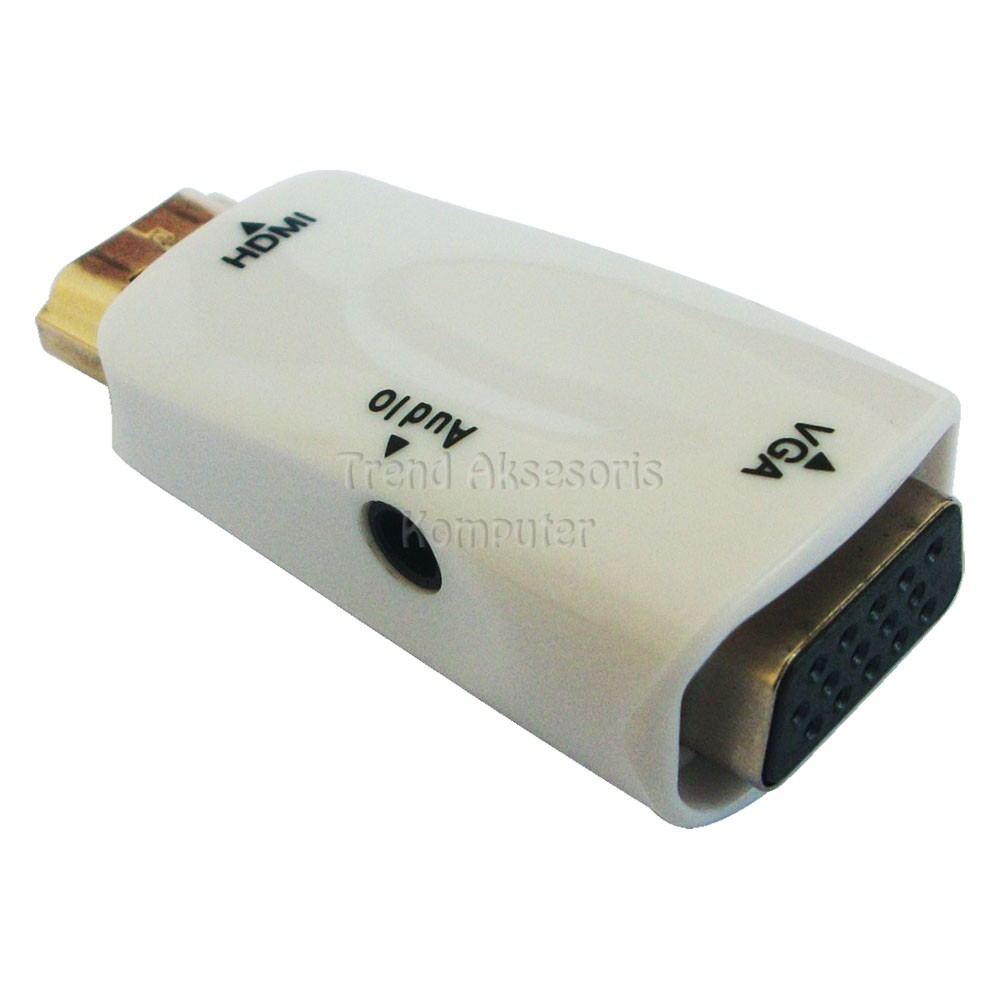 Trend-Universal Dongle Converter HDMI Male to VGA Adaptor Female Plus Audio 3,5mm
