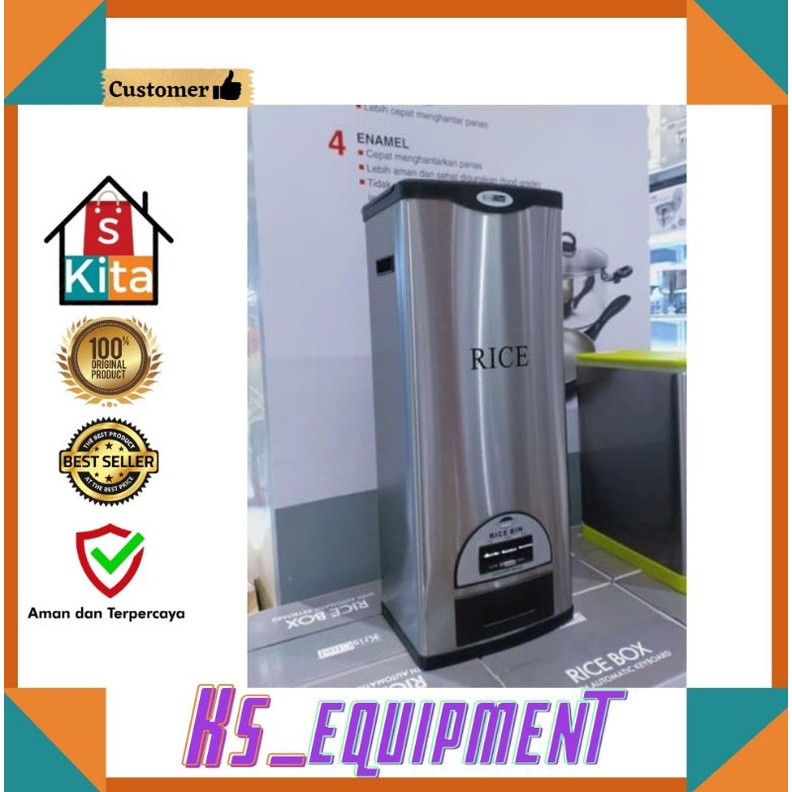 Rice Box/Tempat beras/Tempat beras 30 Liter/Tempat beras stainless steel