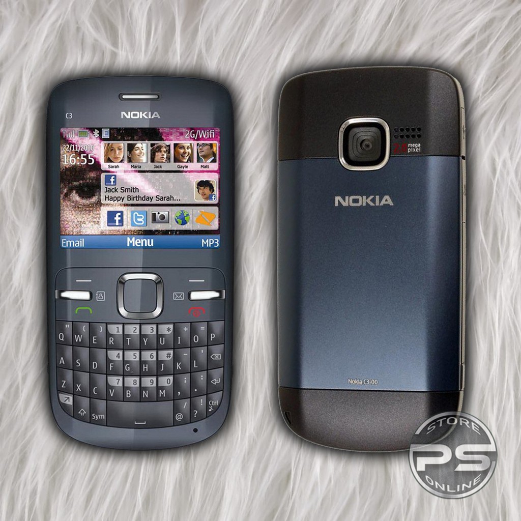 HP Nokia C3-00 - HP tombol QWERTY - HP dengan aplikasi Lengkap-2