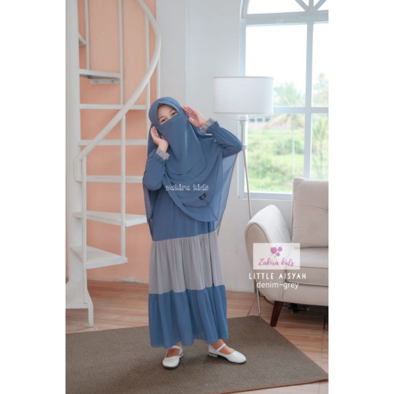 Little aisyah baju syar'i anak hijab syar'i gamis syar'i gamis anak