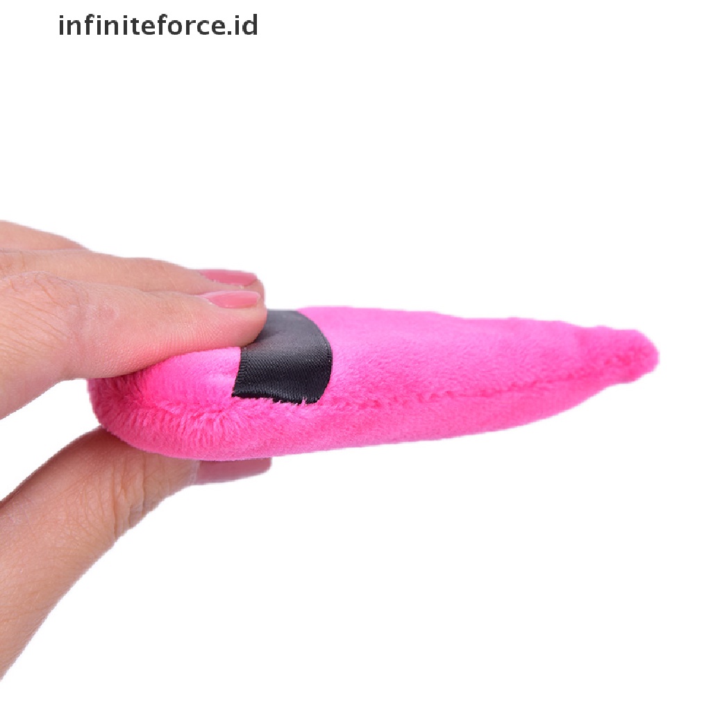 Infiniteforce.id 2pcs / Set Spons Puff Velvet Bentuk Segitiga Untuk Makeup / Kosmetik Wanita