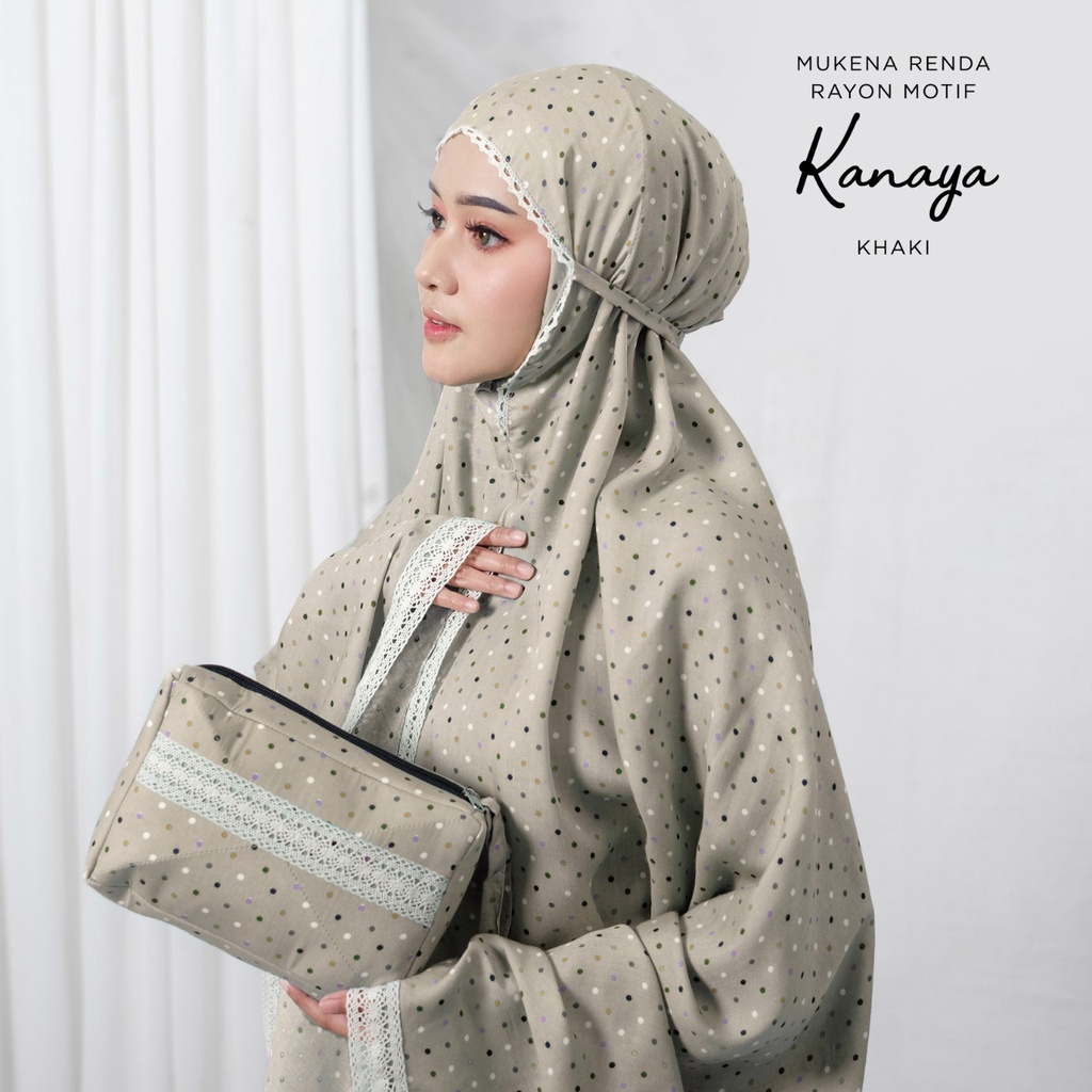 PUSAT MUKENA TASIK - MUKENA DEWASA RENDA RAYON MOTIF KANAYA