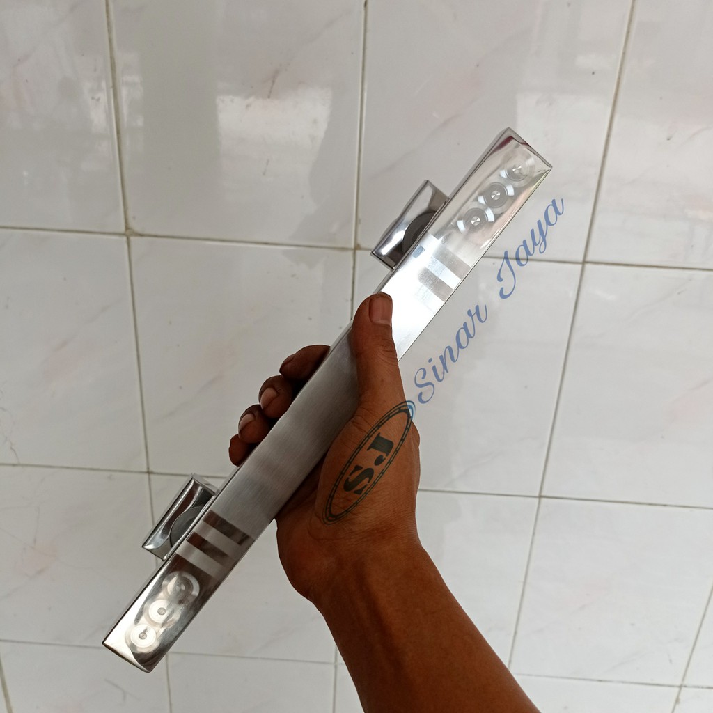 handle pintu stainless 33cm gagang tarikan pintu minimalis pegangan pintu kuputarung kotak termurah model stainless graver