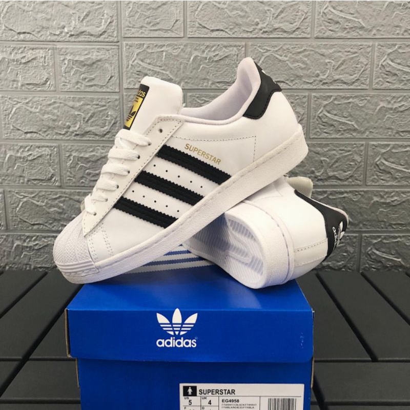 ADIDAS SUPERSTAR FOUNDATION  WHITE BLACK
