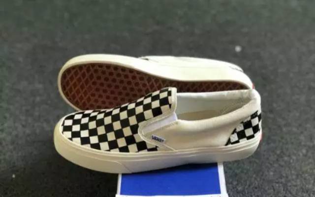 MADE IN CHINA Paket 100% Import Vans Slip On Mono Checkerboard