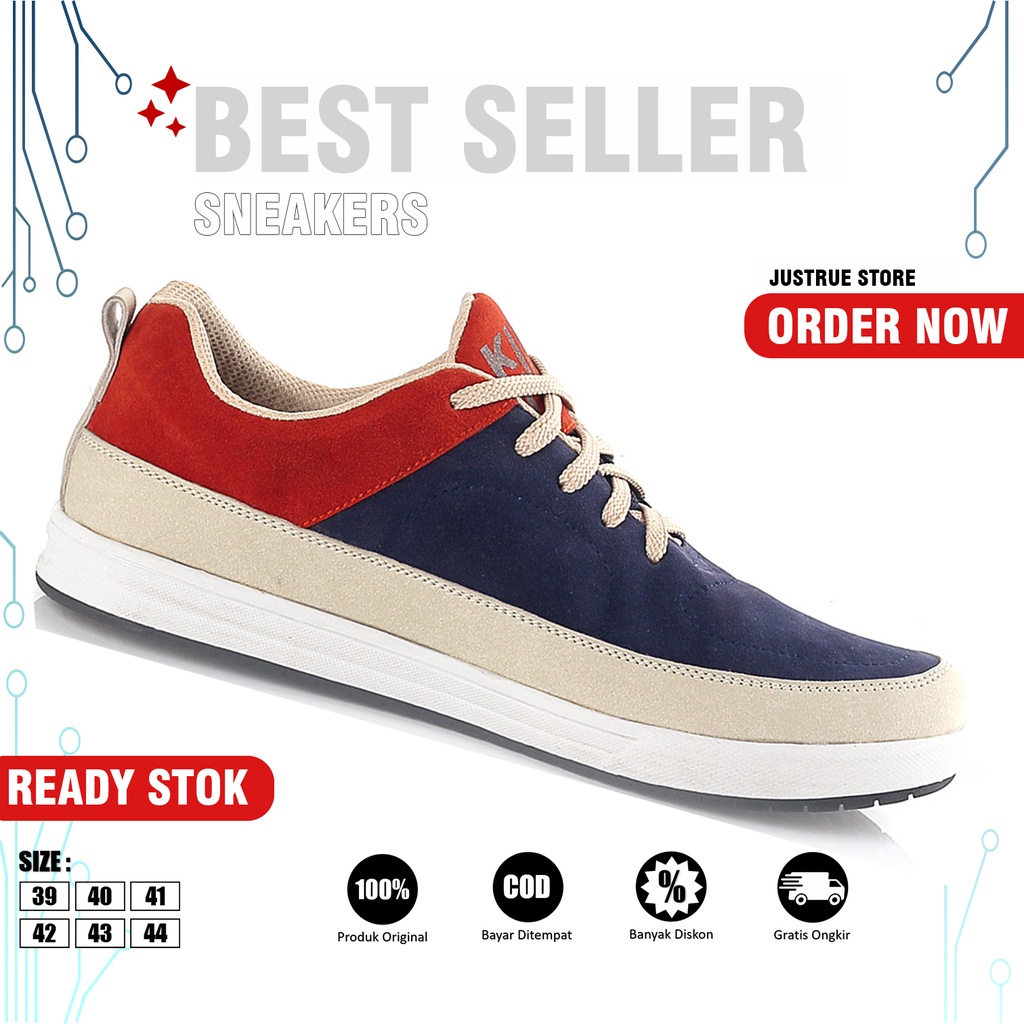 Justrue Sepatu Sneakers Pria Original 100% Casual Shoes Distro 378