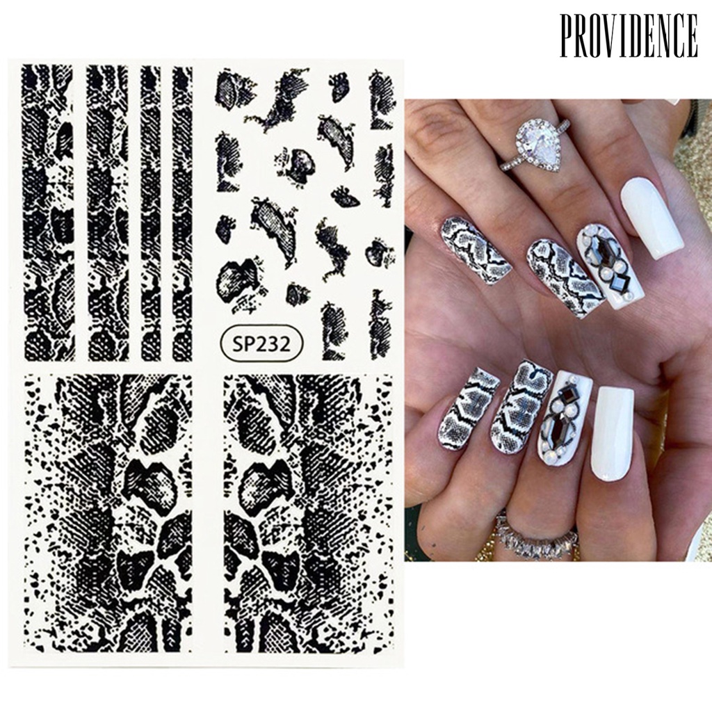 Providence Animals Skins Nail Snakeskin Sticker 3D Effect Beautifying Nails Ultra Thin Nail Foil Snakeskin Manicure Transfer for Female