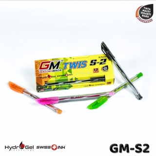 

Pulpen Gel Pen 0.7 MM - GM Twis S-2 1 box isi 12 pcs HITAM