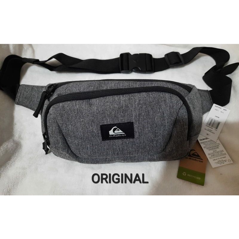 ORIGINAL QUIKSILVER WAIST BAG QUIKSILVER / TAS PINGGANG QUIKSILVER / TAS PINGGANG ABU ABU